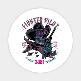 Tokebi's Cyberpunk Space Skull Cowboy Magnet